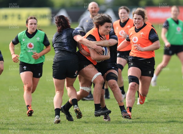 080425 - Wales Women Rugby Training - Bryonie King during training ahead of the Women’s Six Nations match against France