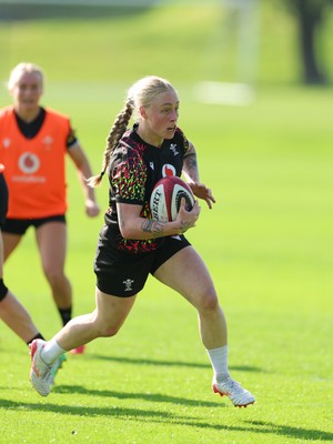 080426 - Wales Women Rugby Squad - Nikita Prothero during training session ahead of the opening Women’s 6 Nations match against Scotland