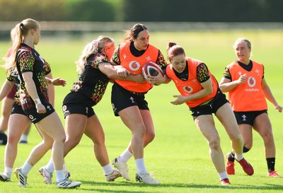 080426 - Wales Women Rugby Squad - Courtney Keight during training session ahead of the opening Women’s 6 Nations match against Scotland
