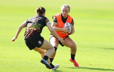 080426 - Wales Women Rugby Squad - Seren Singleton during training session ahead of the opening Women’s 6 Nations match against Scotland