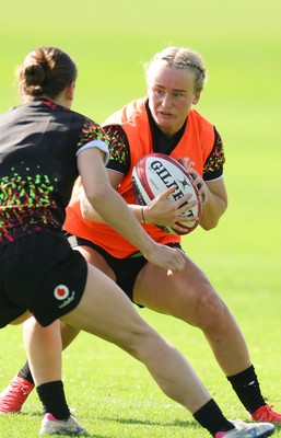 080426 - Wales Women Rugby Squad - Seren Singleton during training session ahead of the opening Women’s 6 Nations match against Scotland