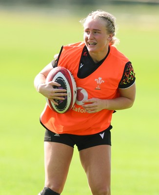 080426 - Wales Women Rugby Squad - Seren Singleton during training session ahead of the opening Women’s 6 Nations match against Scotland