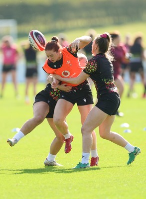 080426 - Wales Women Rugby Squad - Lisa Neumann during training session ahead of the opening Women’s 6 Nations match against Scotland