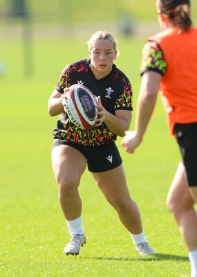 080426 - Wales Women Rugby Squad - Kelsie Webster during training session ahead of the opening Women’s 6 Nations match against Scotland