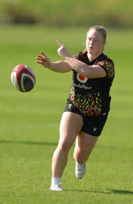 080426 - Wales Women Rugby Squad - Seren Lockwood during training session ahead of the opening Women’s 6 Nations match against Scotland