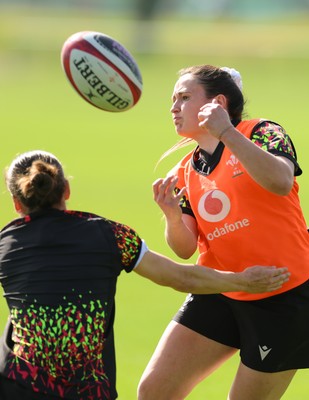 080426 - Wales Women Rugby Squad - Kayleigh Powell during training session ahead of the opening Women’s 6 Nations match against Scotland