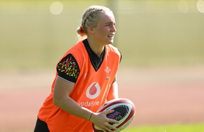 080426 - Wales Women Rugby Squad - Seren Singleton during training session ahead of the opening Women’s 6 Nations match against Scotland