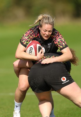 080426 - Wales Women Rugby Squad - Kelsey Jones during training session ahead of the opening Women’s 6 Nations match against Scotland