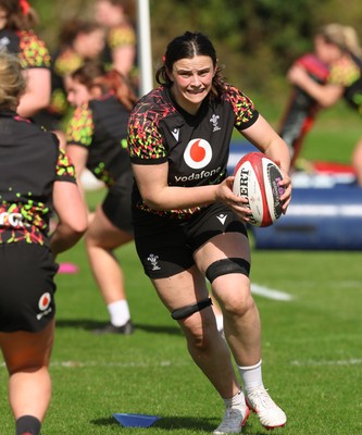 080426 - Wales Women Rugby Squad - Branwen Metcalfe during training session ahead of the opening Women’s 6 Nations match against Scotland
