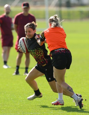 080426 - Wales Women Rugby Squad - Jasmine Joyce during training session ahead of the opening Women’s 6 Nations match against Scotland