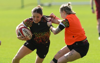 080426 - Wales Women Rugby Squad - Jasmine Joyce during training session ahead of the opening Women’s 6 Nations match against Scotland