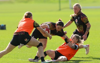 080426 - Wales Women Rugby Squad - Jasmine Joyce during training session ahead of the opening Women’s 6 Nations match against Scotland
