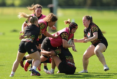 080426 - Wales Women Rugby Squad - Bethan Lewis during training session ahead of the opening Women’s 6 Nations match against Scotland