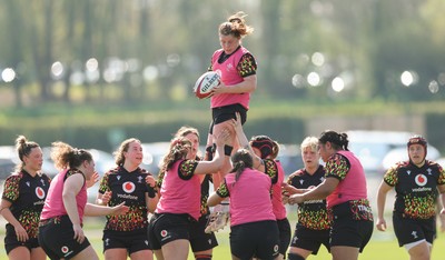 080426 - Wales Women Rugby Squad - Kate Williams during training session ahead of the opening Women’s 6 Nations match against Scotland