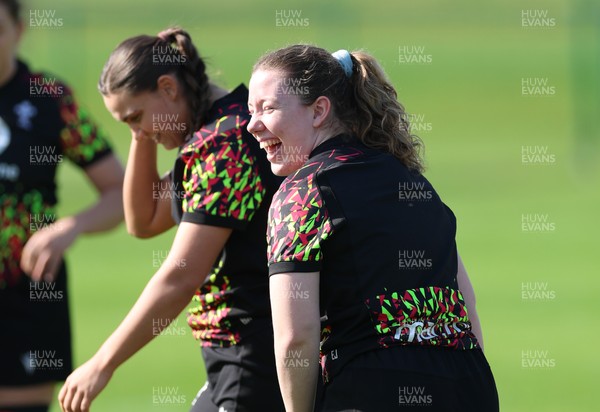 080426 - Wales Women Rugby Squad - Elan Jones during training session ahead of the opening Women’s 6 Nations match against Scotland