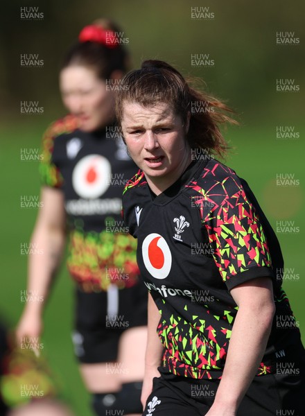080426 - Wales Women Rugby Squad - Kate Williams during training session ahead of the opening Women’s 6 Nations match against Scotland