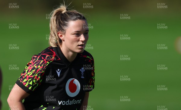 080426 - Wales Women Rugby Squad - Alisha Joyce during training session ahead of the opening Women’s 6 Nations match against Scotland