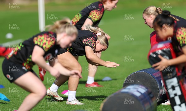 080426 - Wales Women Rugby Squad - Kelsie Webster during training session ahead of the opening Women’s 6 Nations match against Scotland