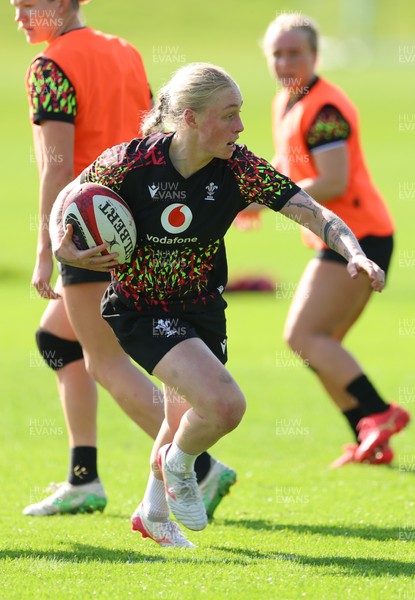 080426 - Wales Women Rugby Squad - Nikita Prothero during training session ahead of the opening Women’s 6 Nations match against Scotland