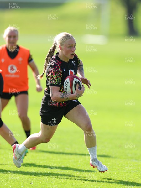 080426 - Wales Women Rugby Squad - Nikita Prothero during training session ahead of the opening Women’s 6 Nations match against Scotland