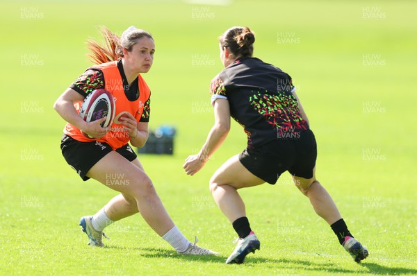 080426 - Wales Women Rugby Squad - Kayleigh Powell during training session ahead of the opening Women’s 6 Nations match against Scotland