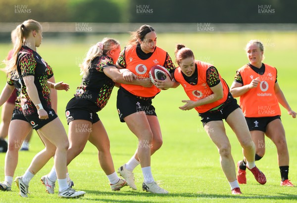 080426 - Wales Women Rugby Squad - Courtney Keight during training session ahead of the opening Women’s 6 Nations match against Scotland