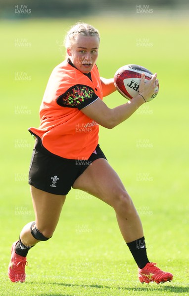 080426 - Wales Women Rugby Squad - Seren Singleton during training session ahead of the opening Women’s 6 Nations match against Scotland