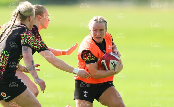 080426 - Wales Women Rugby Squad - Seren Singleton during training session ahead of the opening Women’s 6 Nations match against Scotland