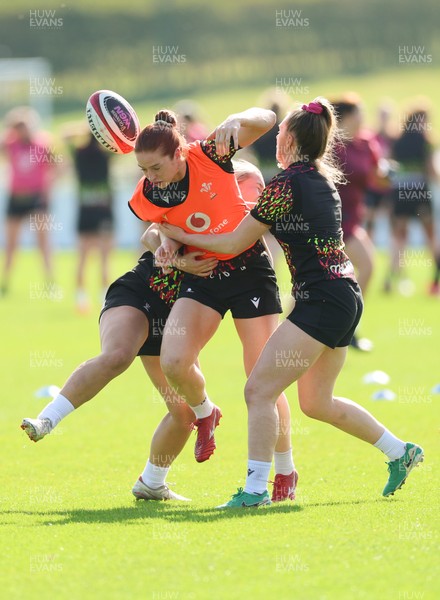 080426 - Wales Women Rugby Squad - Lisa Neumann during training session ahead of the opening Women’s 6 Nations match against Scotland
