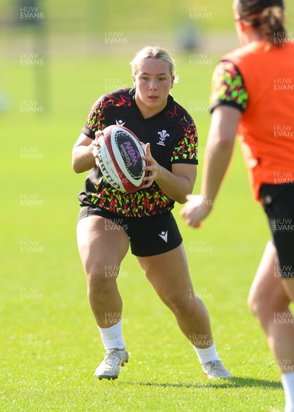 080426 - Wales Women Rugby Squad - Kelsie Webster during training session ahead of the opening Women’s 6 Nations match against Scotland