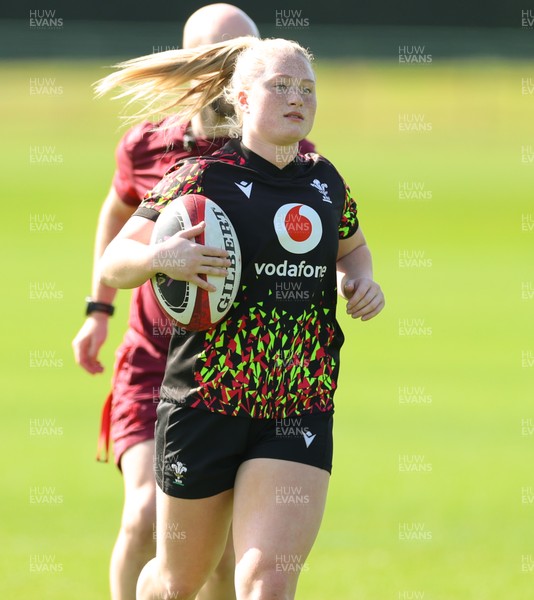 080426 - Wales Women Rugby Squad - Seren Lockwood during training session ahead of the opening Women’s 6 Nations match against Scotland
