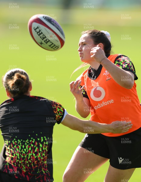 080426 - Wales Women Rugby Squad - Kayleigh Powell during training session ahead of the opening Women’s 6 Nations match against Scotland