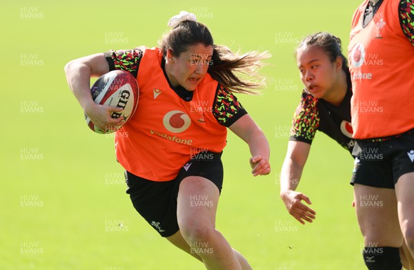080426 - Wales Women Rugby Squad - Kayleigh Powell during training session ahead of the opening Women’s 6 Nations match against Scotland