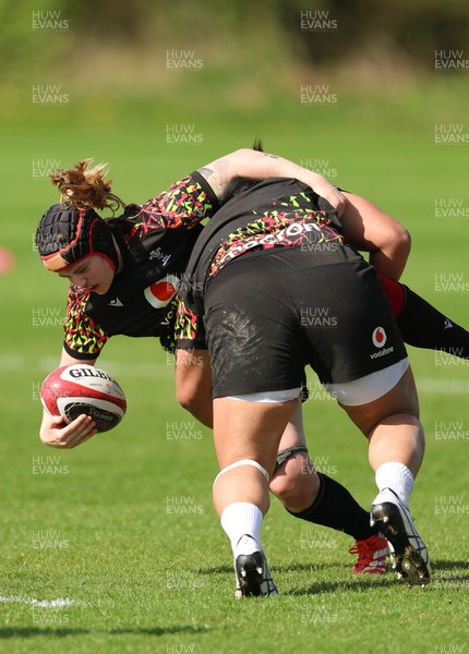 080426 - Wales Women Rugby Squad - Bethan Lewis during training session ahead of the opening Women’s 6 Nations match against Scotland