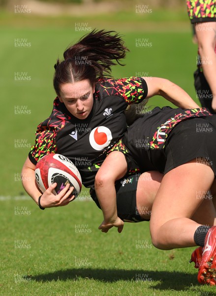 080426 - Wales Women Rugby Squad - Sian Jones during training session ahead of the opening Women’s 6 Nations match against Scotland