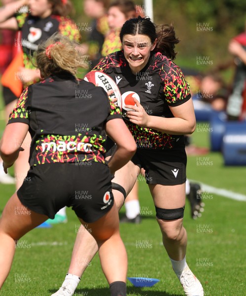 080426 - Wales Women Rugby Squad - Branwen Metcalfe during training session ahead of the opening Women’s 6 Nations match against Scotland