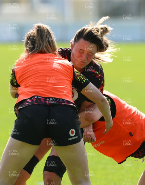 080426 - Wales Women Rugby Squad - Alisha Joyce during training session ahead of the opening Women’s 6 Nations match against Scotland