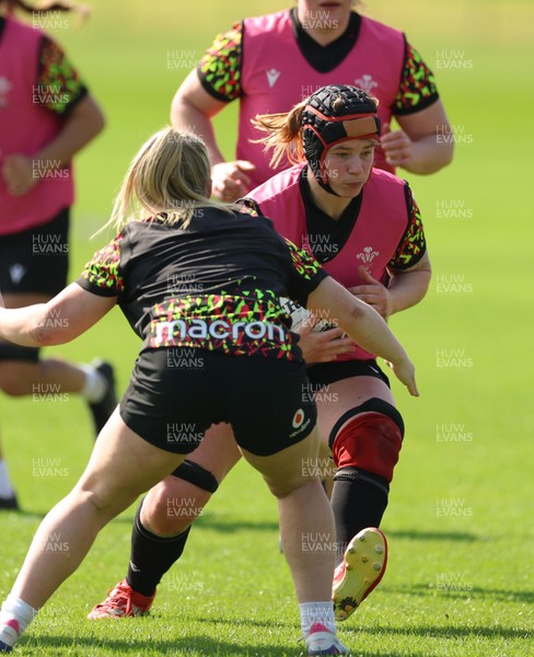 080426 - Wales Women Rugby Squad - Bethan Lewis during training session ahead of the opening Women’s 6 Nations match against Scotland