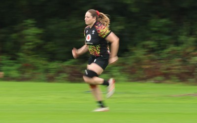 080926 - Wales Women Rugby Training - Gwen Crabb during a rugby session ahead of the WXV Series of matches
