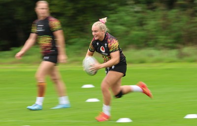 080926 - Wales Women Rugby Training - Seren Singleton during a rugby session ahead of the WXV Series of matches