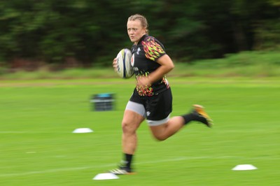 080926 - Wales Women Rugby Training - Lleucu George during a rugby session ahead of the WXV Series of matches