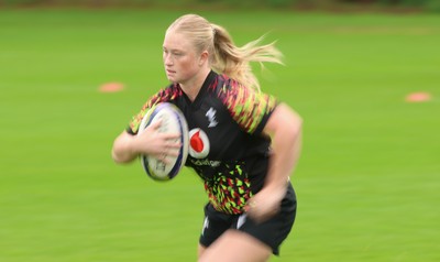 080926 - Wales Women Rugby Training - Seren Lockwood during a rugby session ahead of the WXV Series of matches