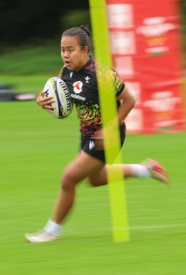 080926 - Wales Women Rugby Training - Jenna De Vera during a rugby session ahead of the WXV Series of matches