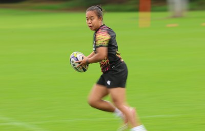 080926 - Wales Women Rugby Training - Jenna De Vera during a rugby session ahead of the WXV Series of matches