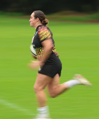 080926 - Wales Women Rugby Training - Courtney Keight during a rugby session ahead of the WXV Series of matches