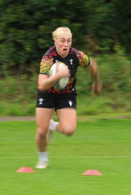 080926 - Wales Women Rugby Training - Nikita Prothero during a rugby session ahead of the WXV Series of matches