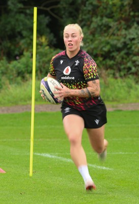 080926 - Wales Women Rugby Training - Nikita Prothero during a rugby session ahead of the WXV Series of matches