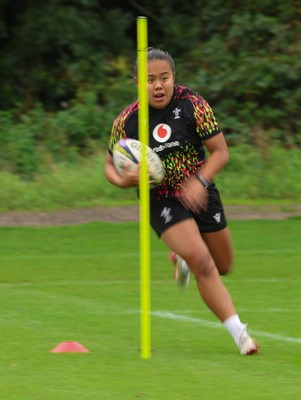 080926 - Wales Women Rugby Training - Jenna De Vera during a rugby session ahead of the WXV Series of matches