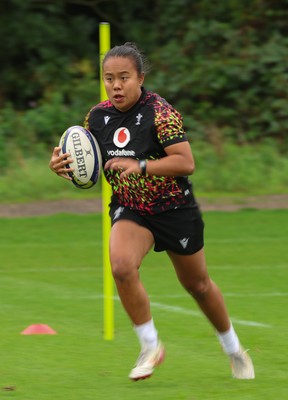 080926 - Wales Women Rugby Training - Jenna De Vera during a rugby session ahead of the WXV Series of matches