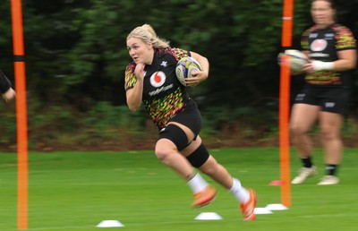 080926 - Wales Women Rugby Training - Alex Callender during a rugby session ahead of the WXV Series of matches